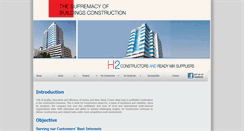 Desktop Screenshot of h2constructors.com