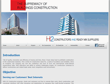 Tablet Screenshot of h2constructors.com
